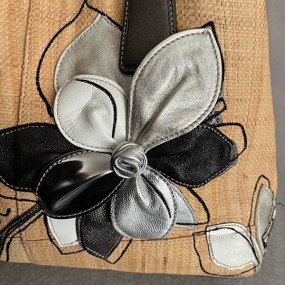 Coach 10th Anniversary Hampton Floral Straw Satchel-Limited Edition Rare Handbag - Picture 3 of 15